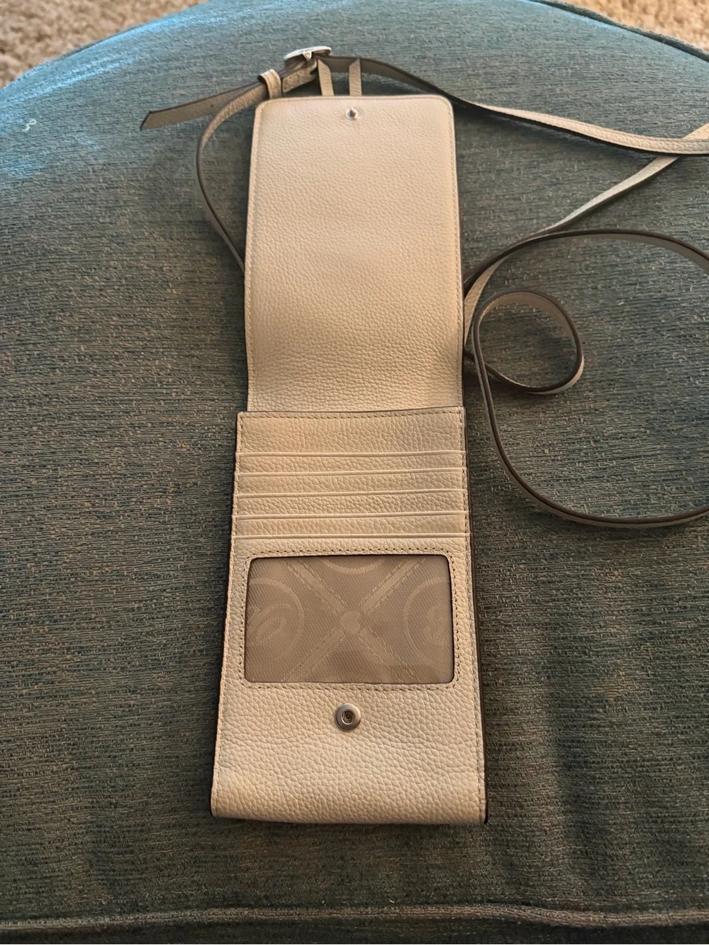 Brighton Beige Leather Crossbody Phone Wallet with Celtic Knot